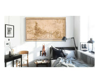 Marine Landscape With Figures   by Salvator Rosa