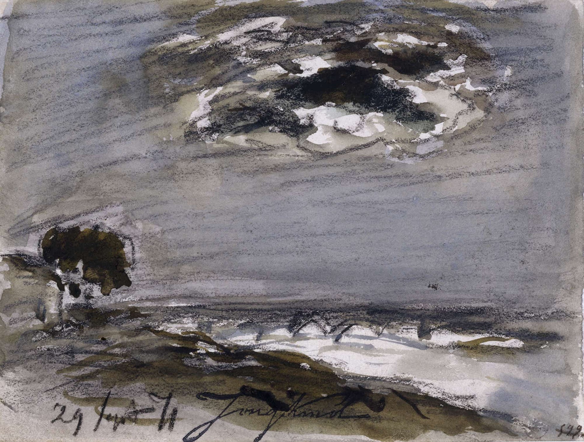 Marine Par Gros Temps by Johan Barthold Jongkind