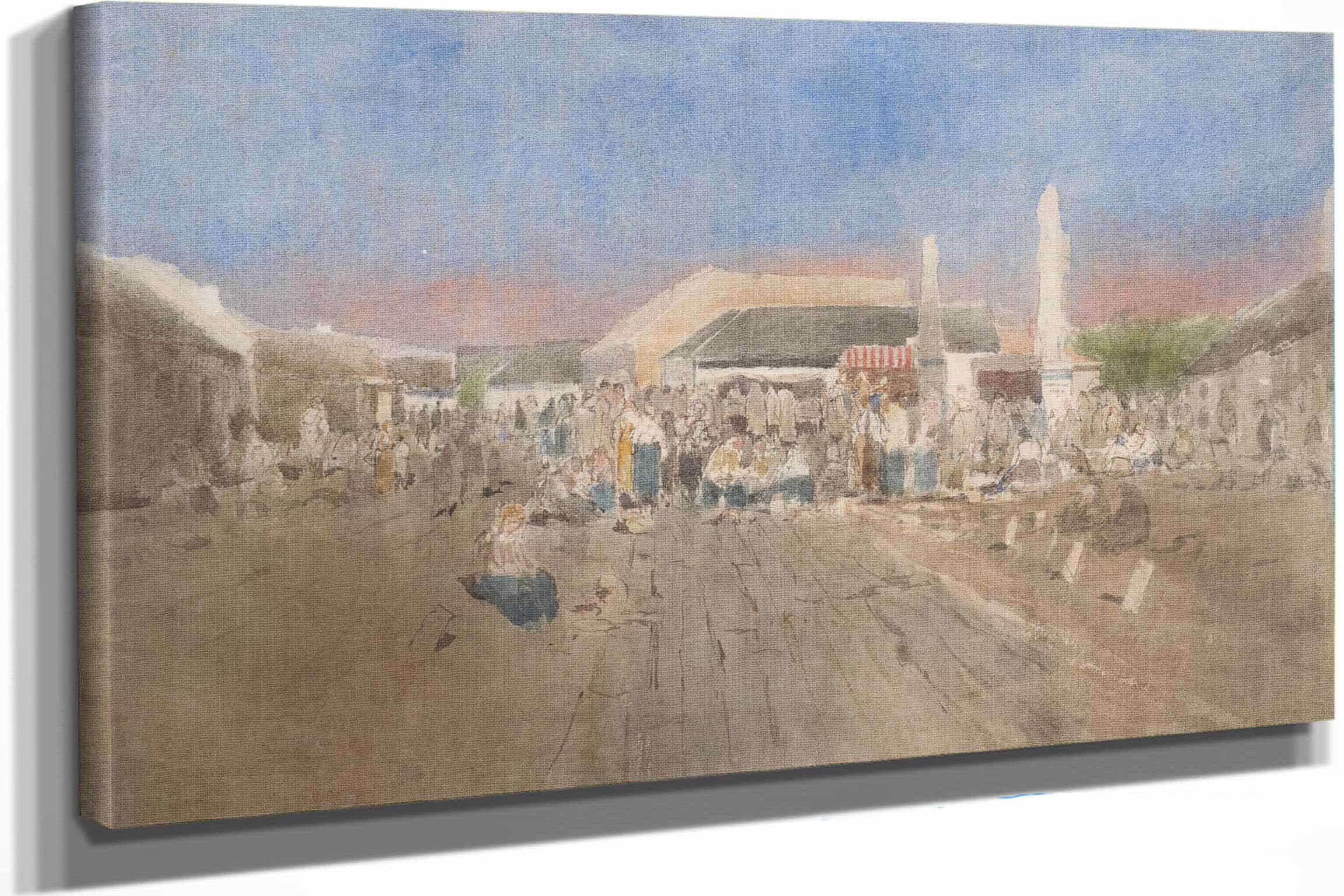 Market In Szolnok by Ladislav Mednyanszky