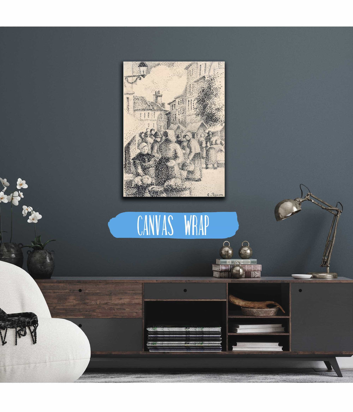 Marketplace In Pontoise by Camille Pissarro