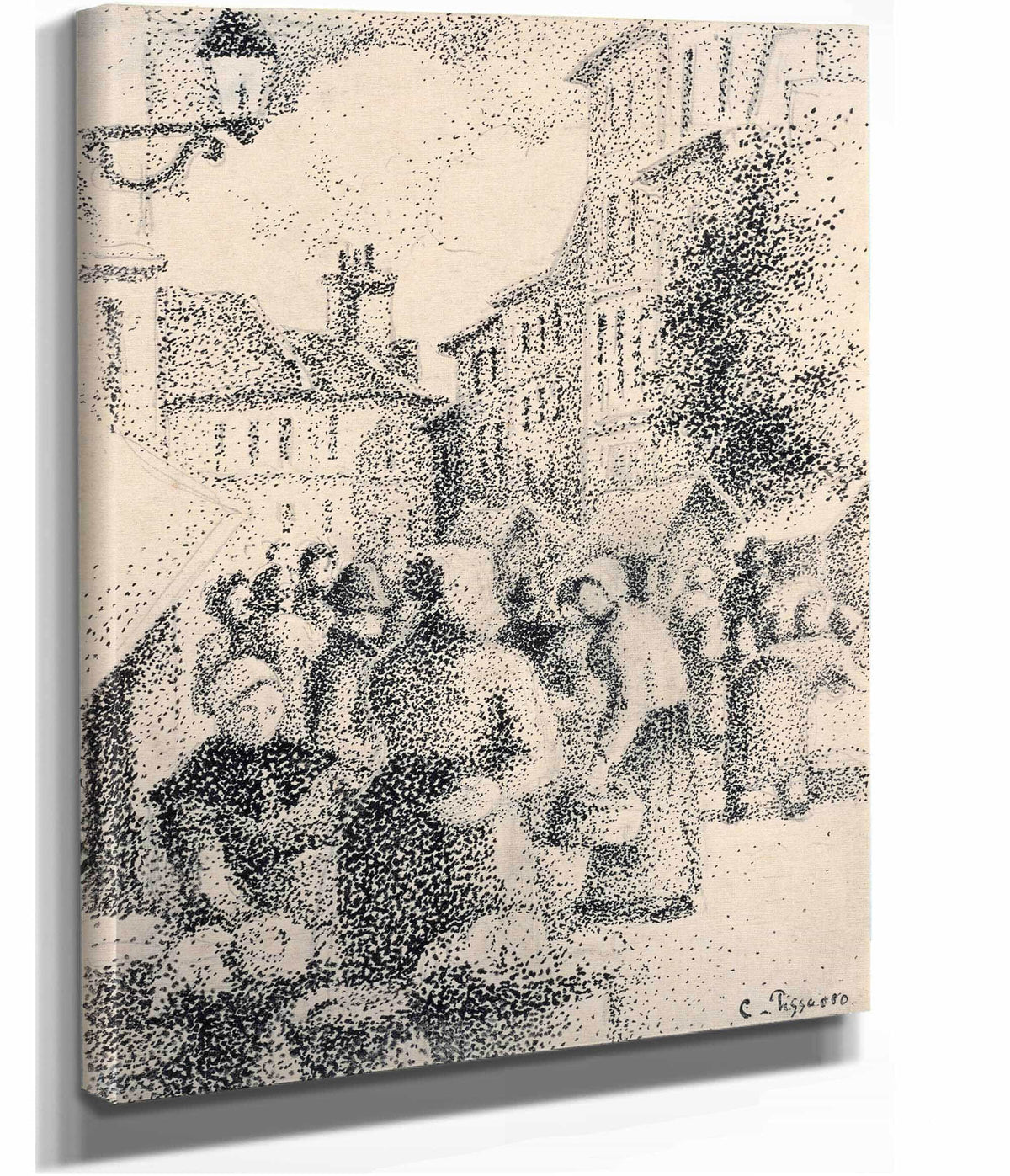 Marketplace In Pontoise by Camille Pissarro