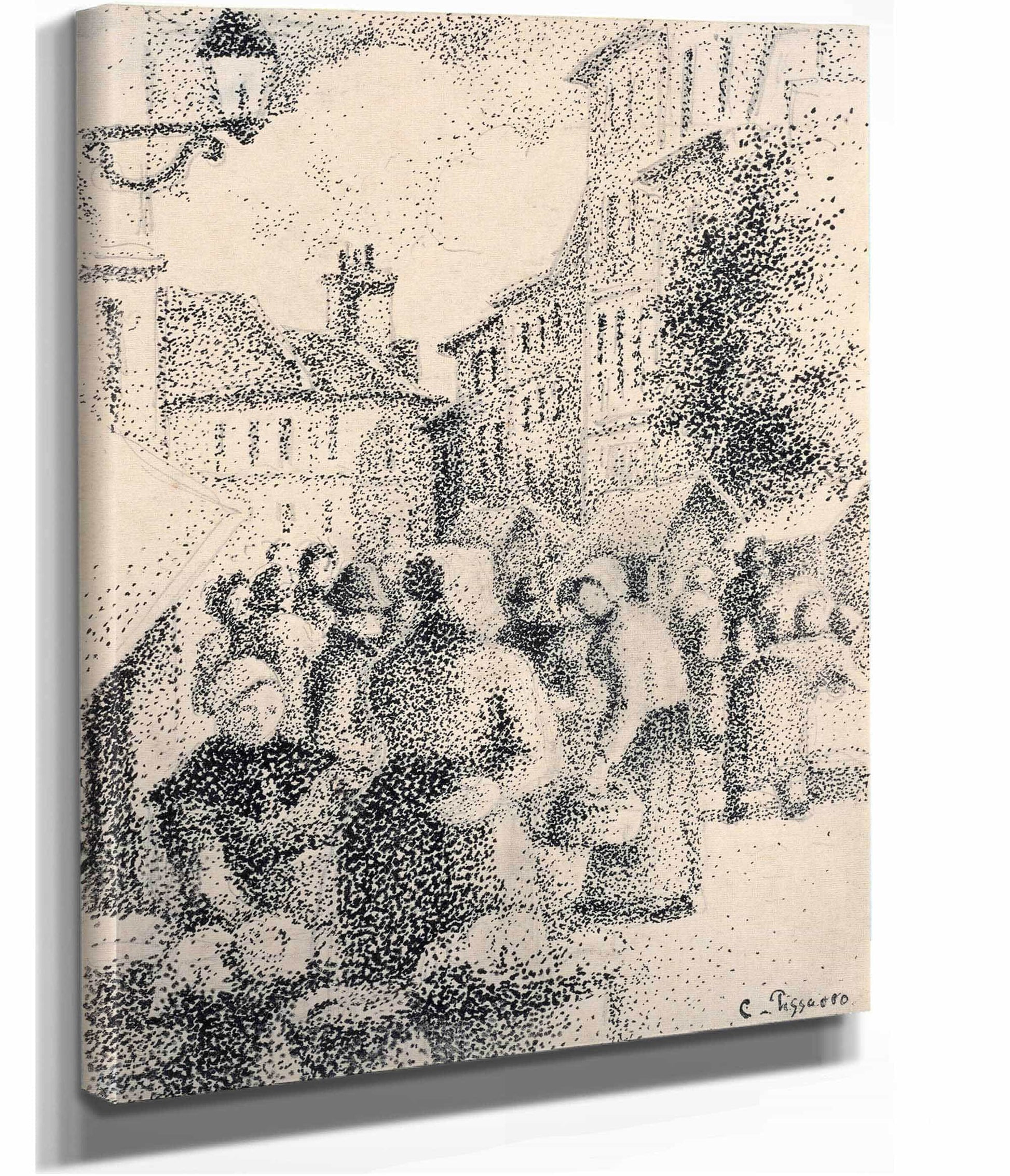 Marketplace In Pontoise by Camille Pissarro