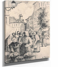 Marketplace In Pontoise by Camille Pissarro