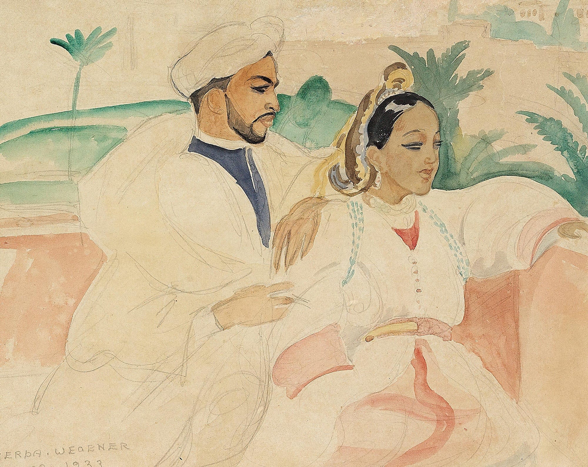 Marokkansk Par by Gerda Wegener