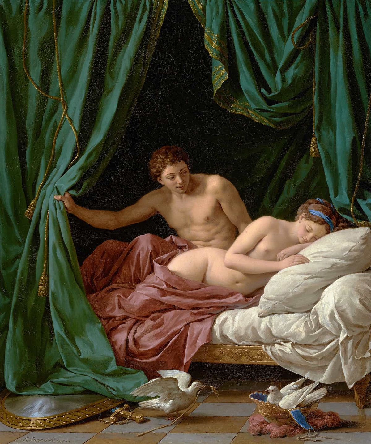 Mars And Venus Allegory Of Peace by Louis Jean Francois Lagrenee