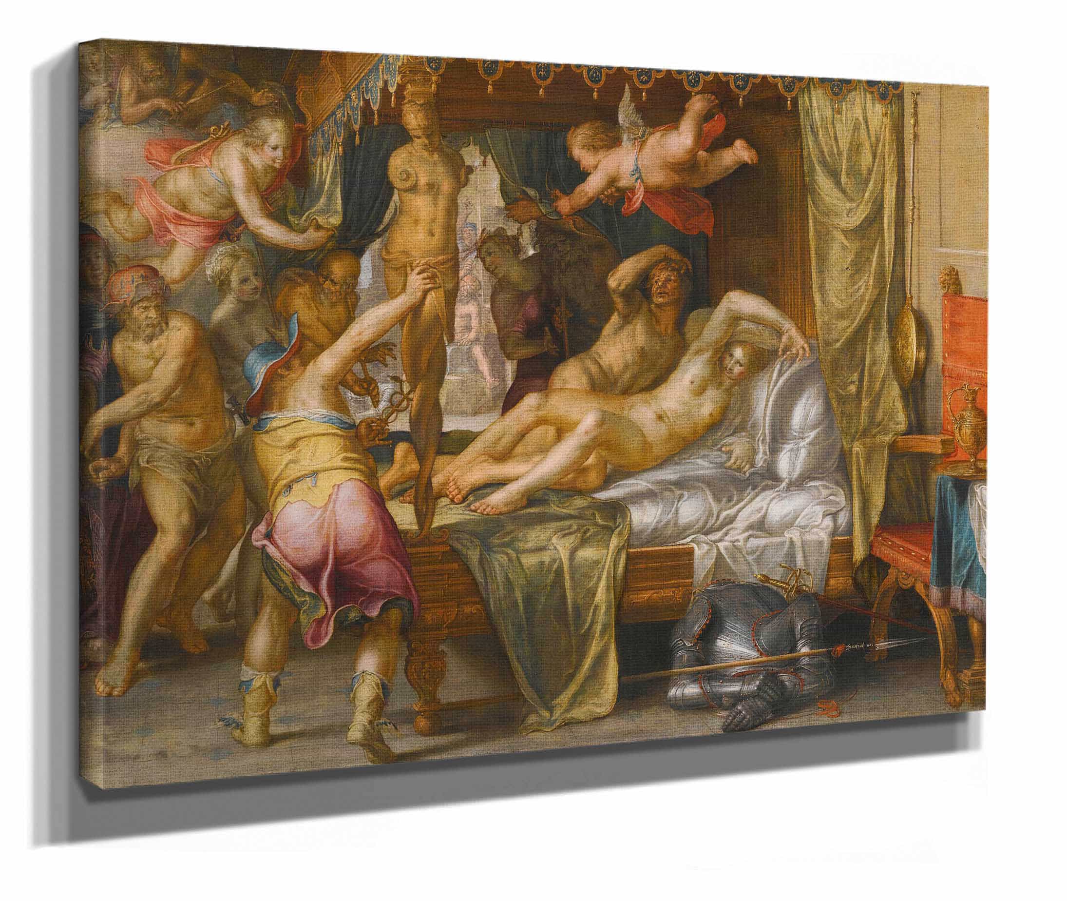 Mars And Venus Surprised By Vulcan by Joachim Wtewael
