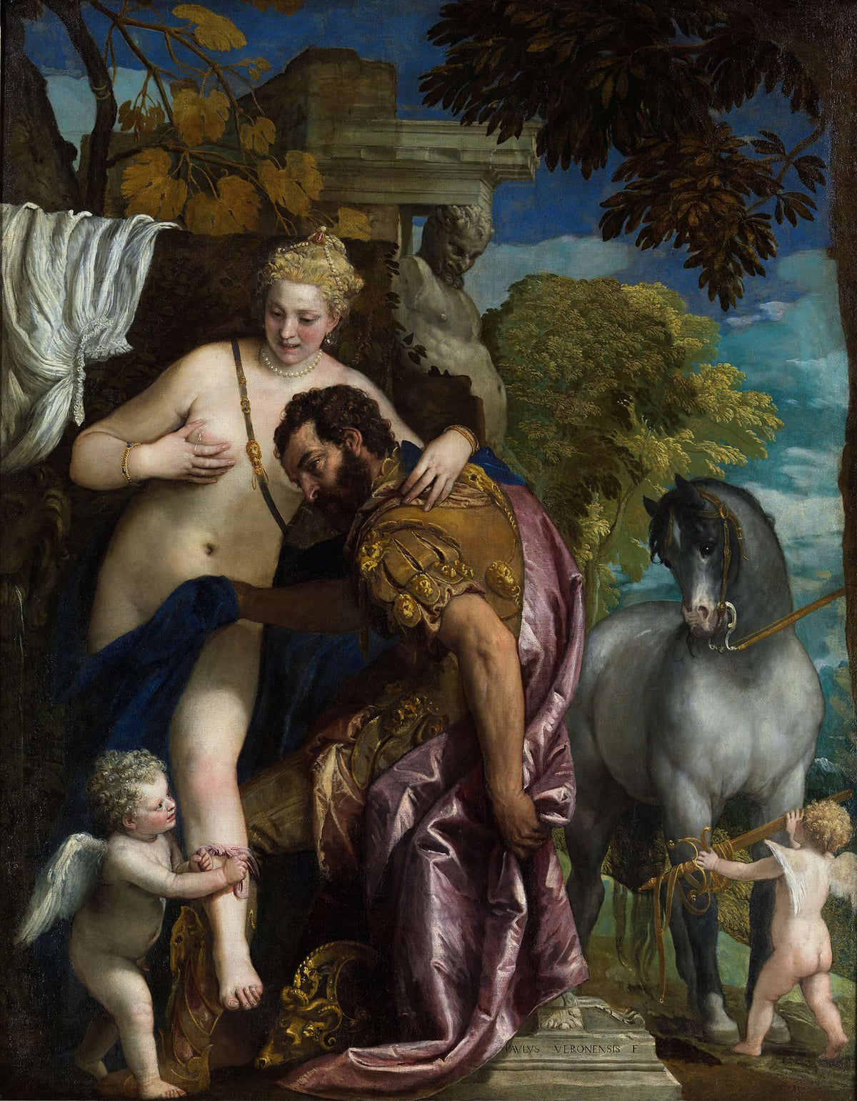 Mars And Venus United By Love S by Paolo Veronese