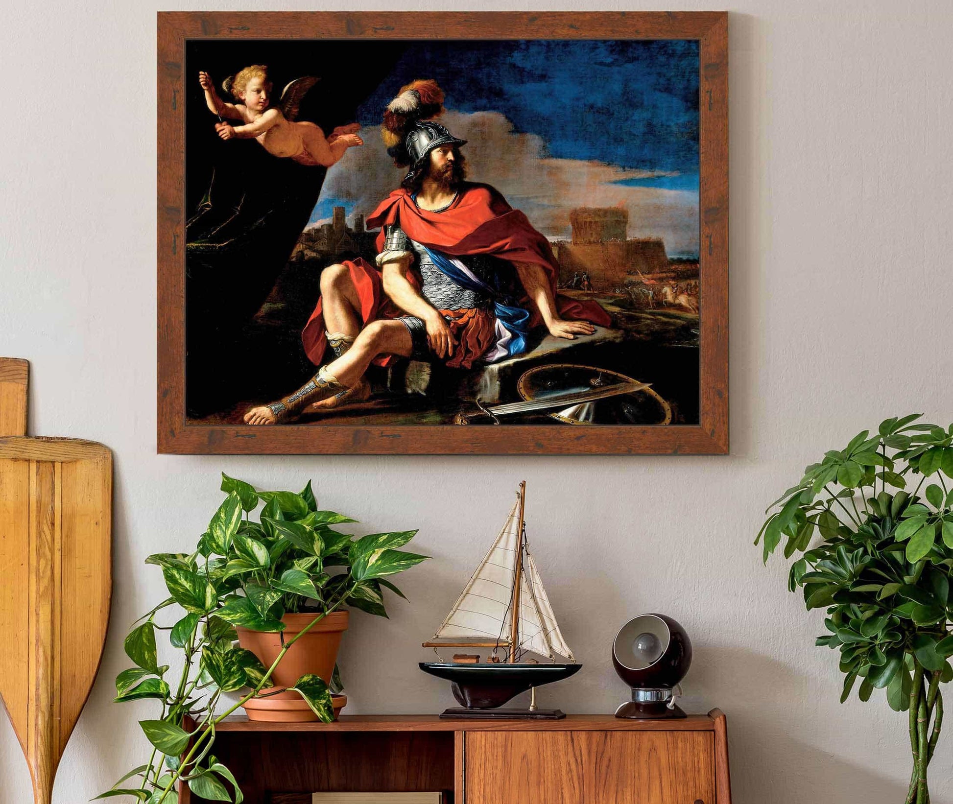 Mars With Cupid by Guercino