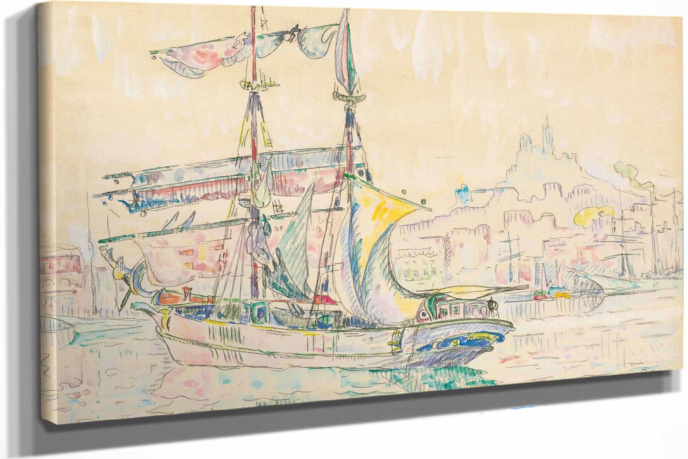 Marseille Voilier by Paul Signac