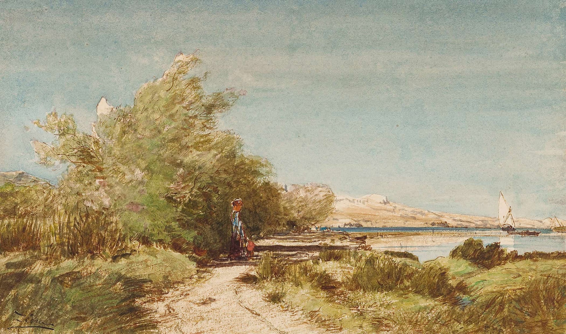 Martigues Devant La Maison De Ziem by Felix Ziem