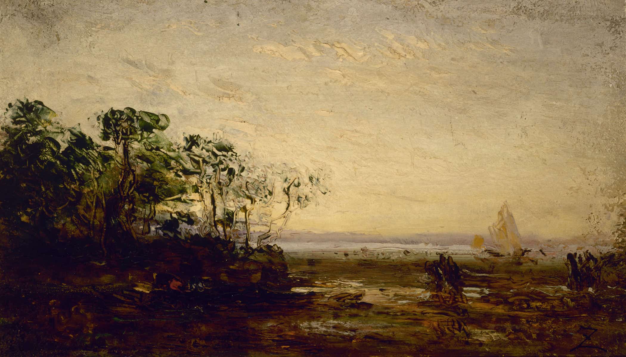 Martigues Effet De Crepuscule by Felix Ziem