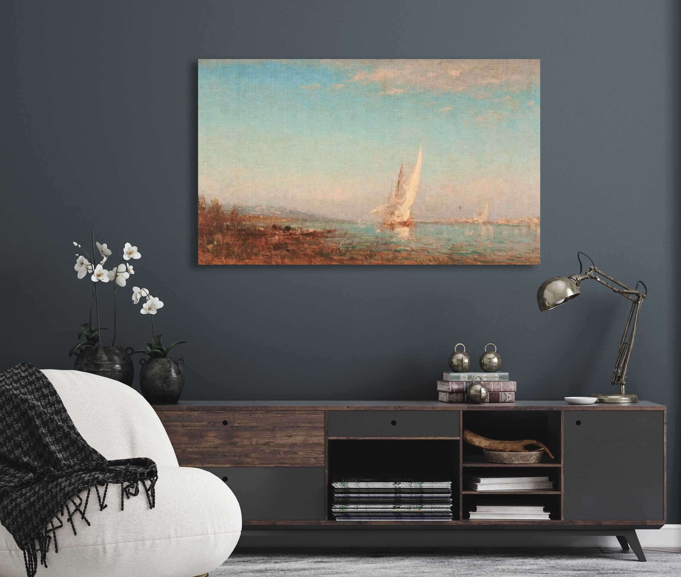 Martigues La Voile Blanche by Felix Ziem