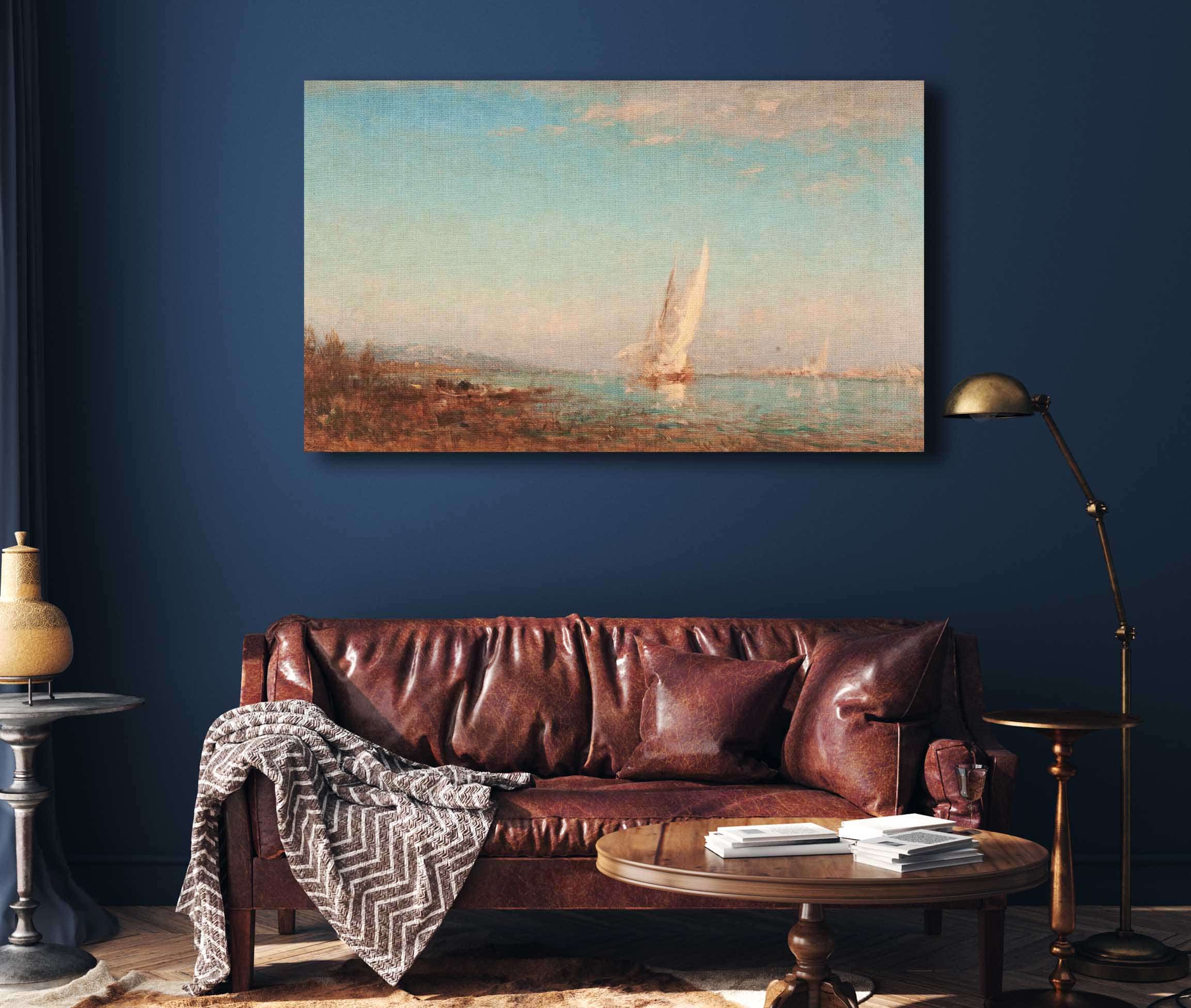 Martigues La Voile Blanche by Felix Ziem