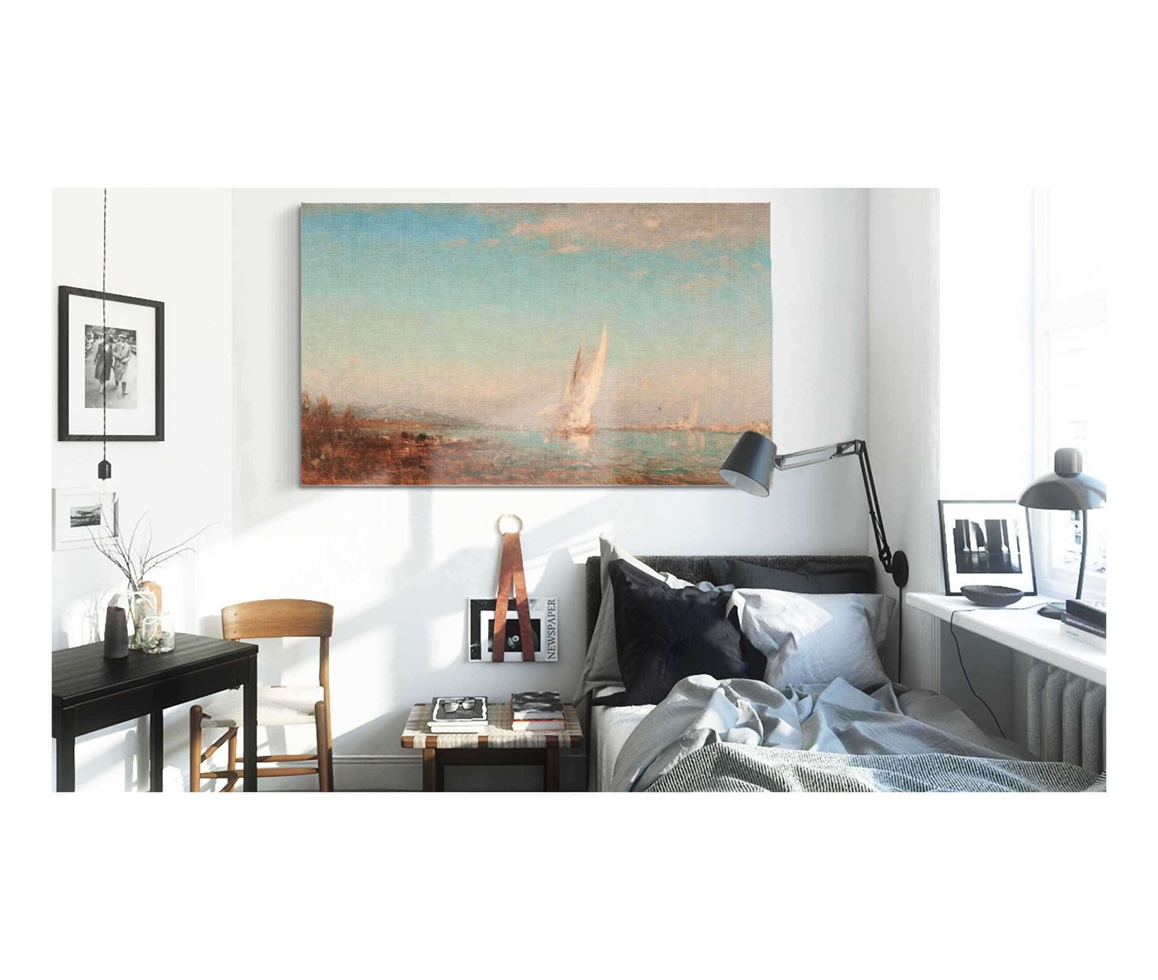 Martigues La Voile Blanche by Felix Ziem