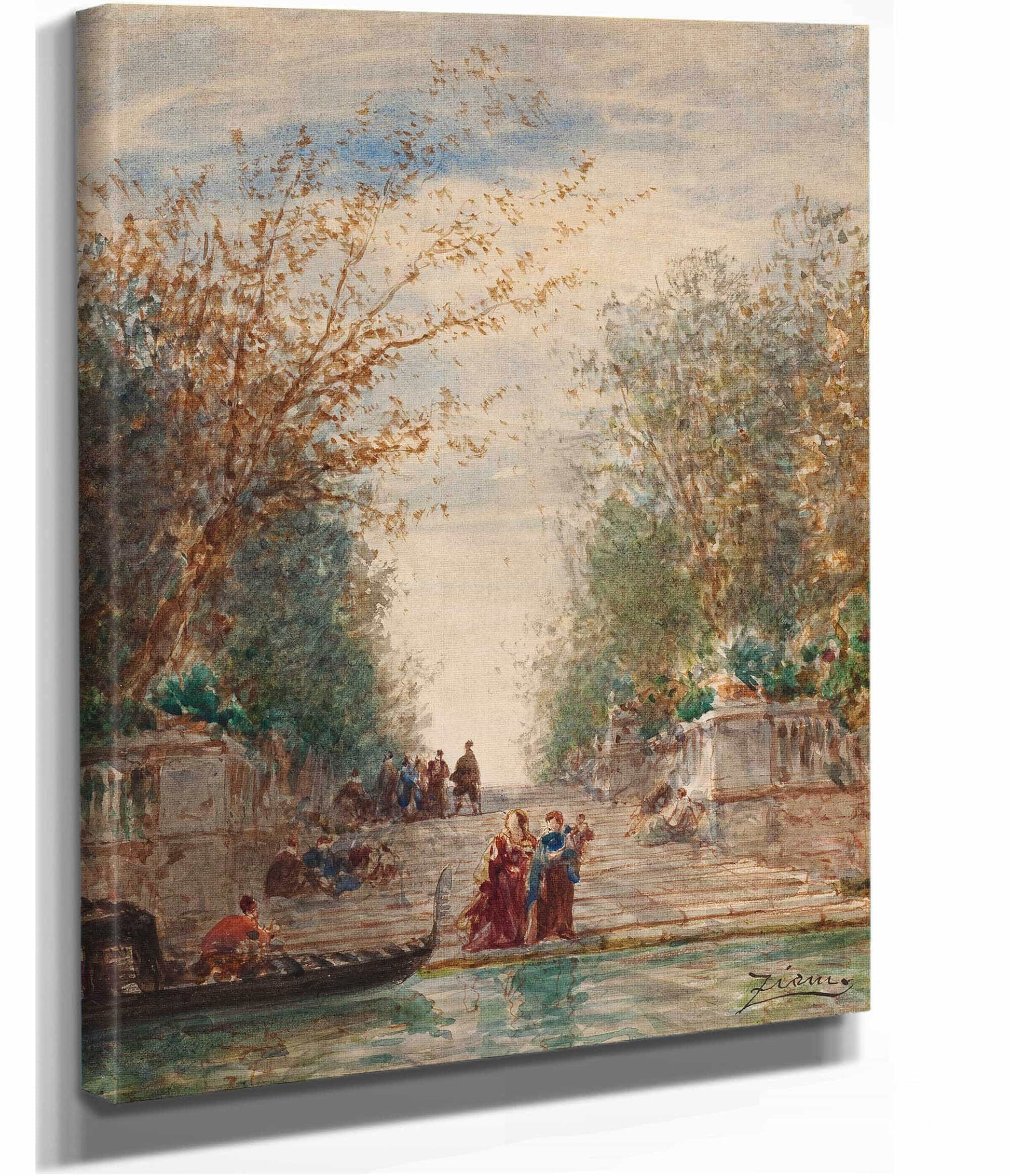 Martigues Venise Lentree Du Jardin Francais by Felix Ziem