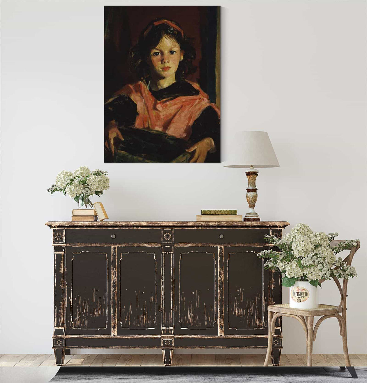 Mary Ann With Her Basket by Robert Henri