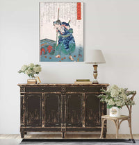 Mashira No Denji Drinking From A Dipper by Tsukioka Yoshitoshi