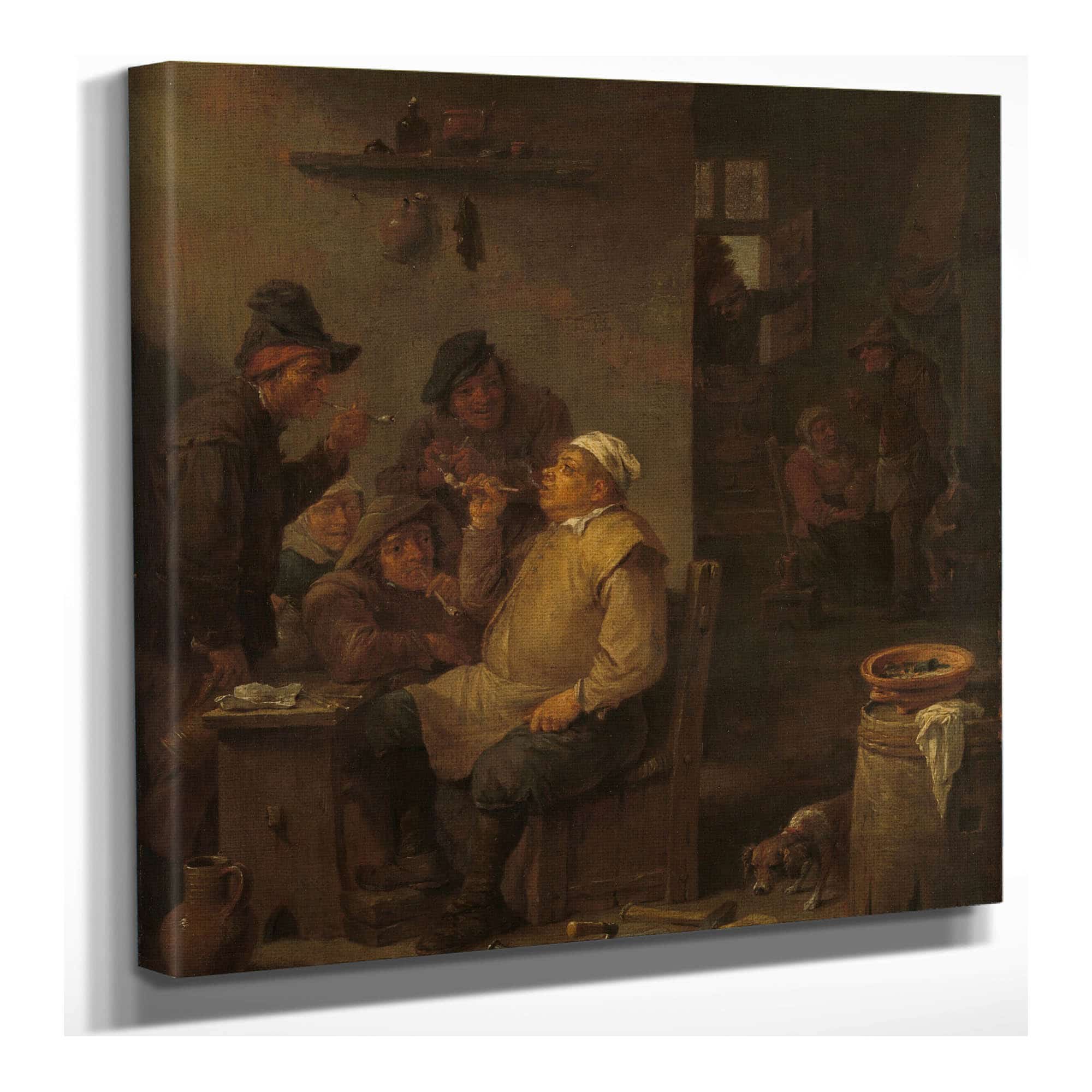 Mason Smoking With Companions In A Tavern by David Teniers The Younger