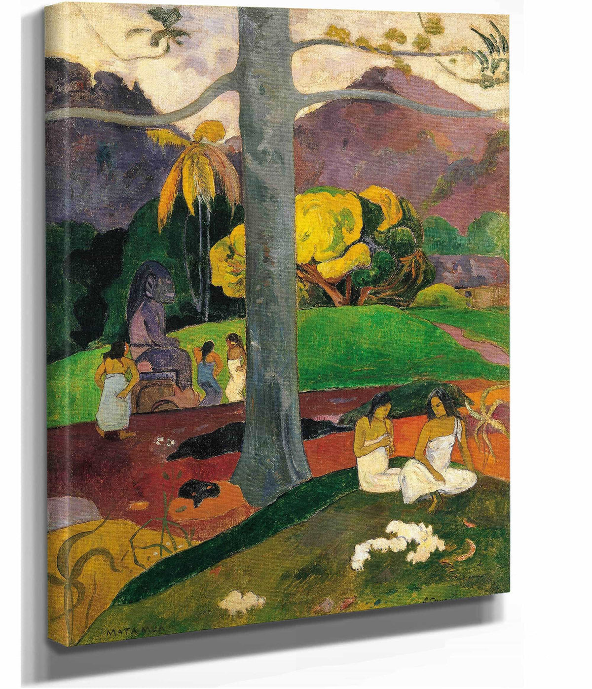 Mata Mua In Olden Times by Paul Gauguin