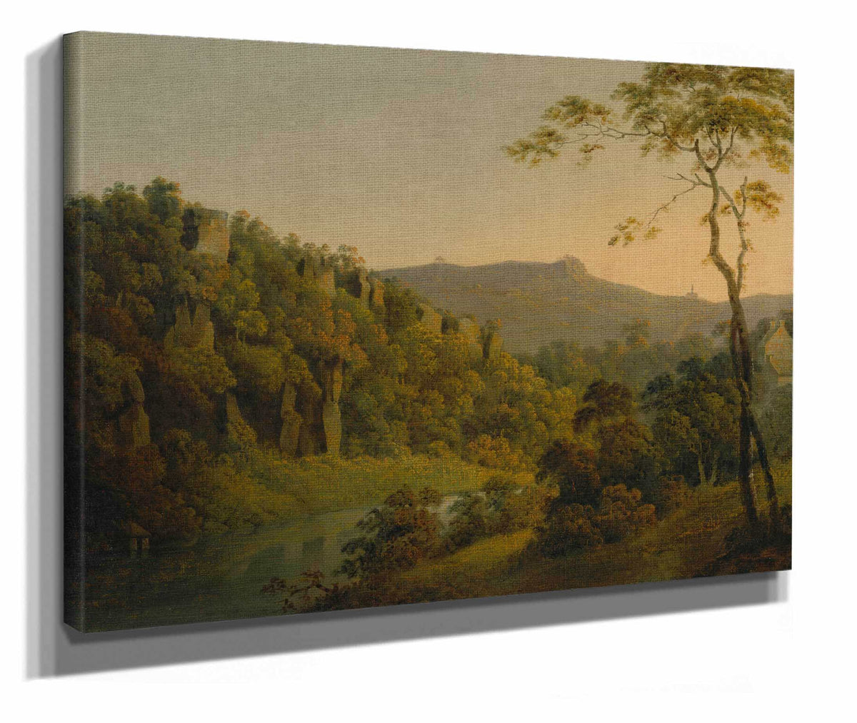 Matlock Dale Looking Toward Black Rock Escarpment by Joseph Wright Of Derby