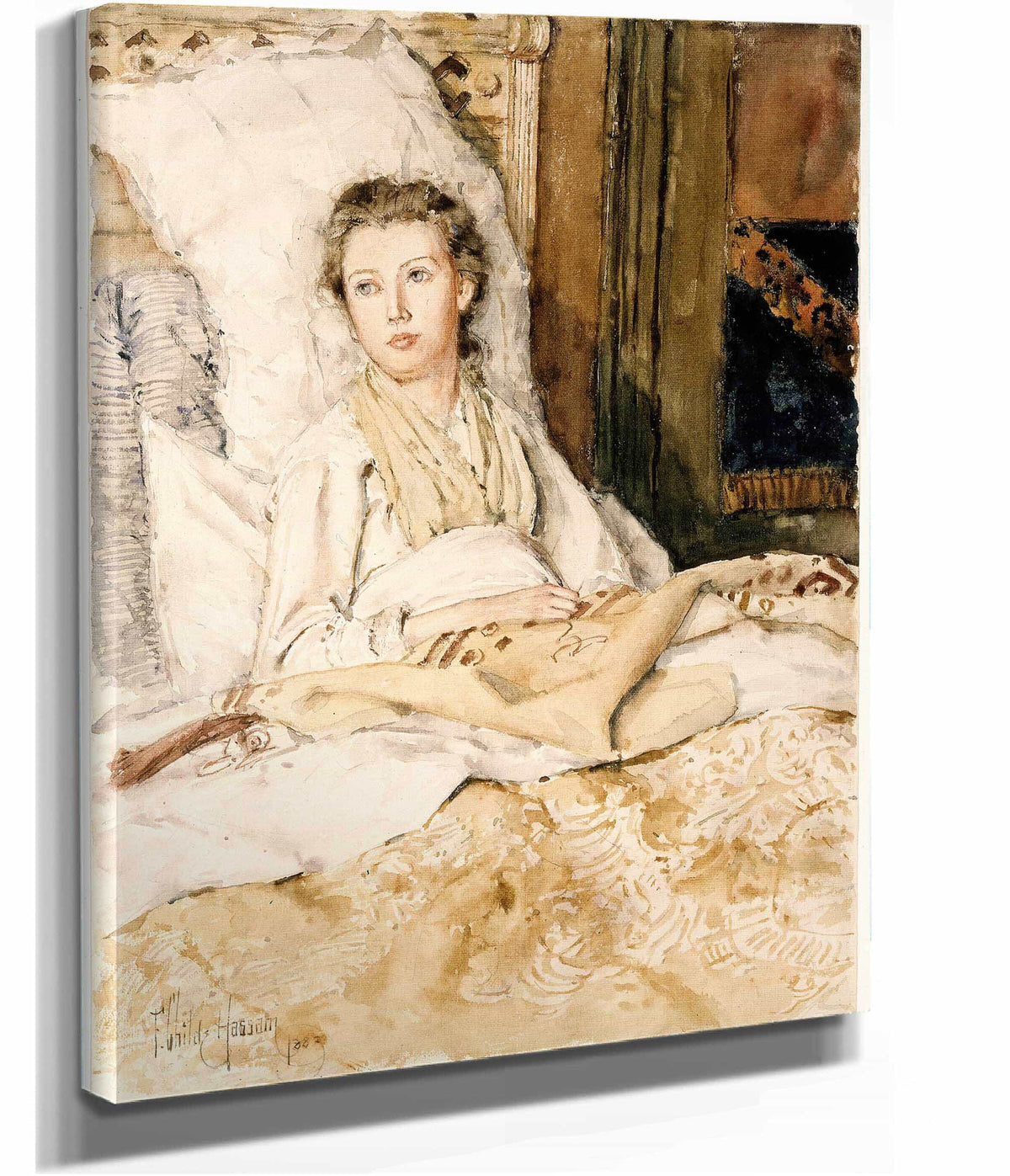 Maud Sewing by Childe Hassam