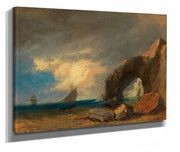 Meereskuste Mit Fischerbooten Olstudie  by Hans Canon