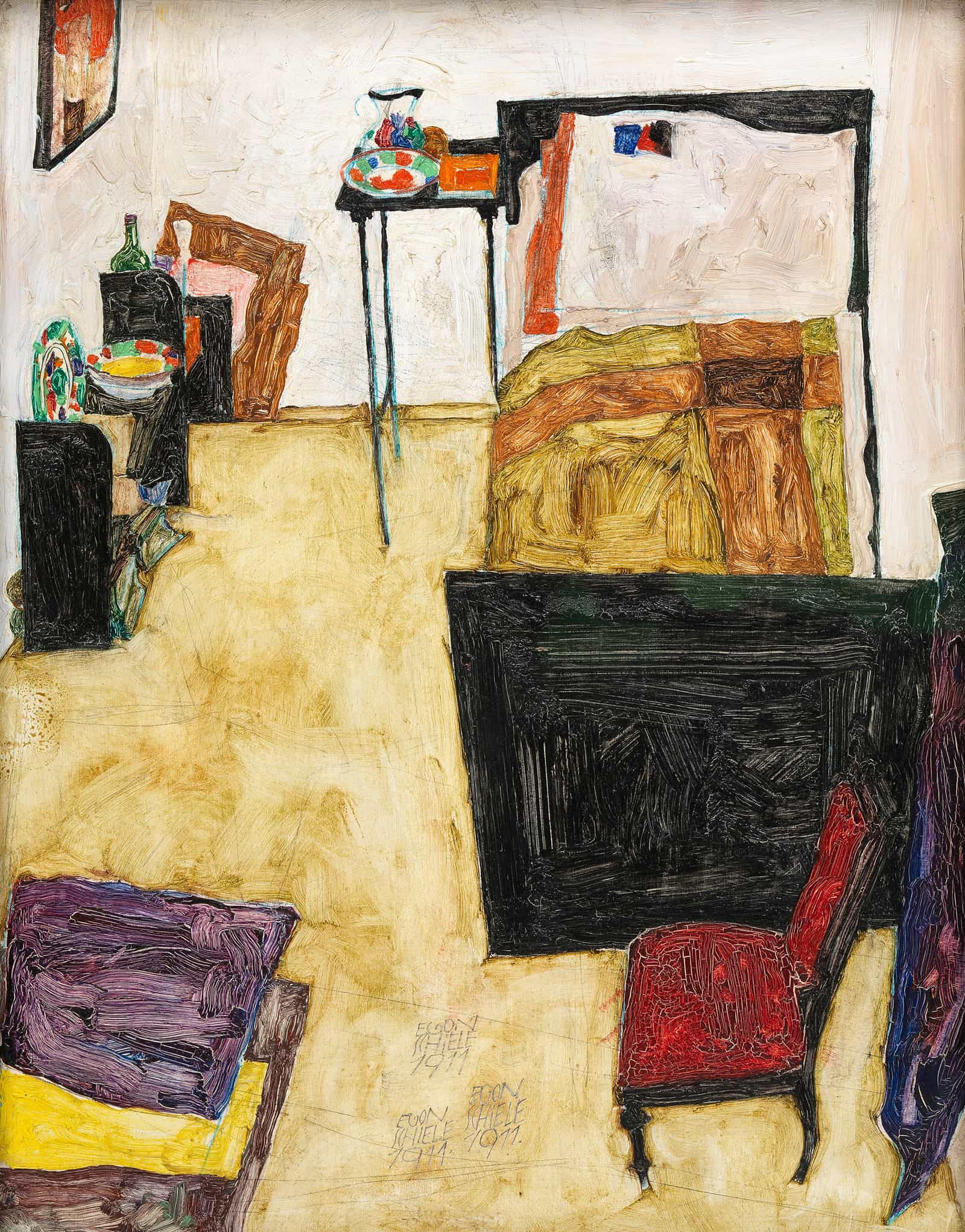 Mein Wohnzimmer Das Zimmer Des Kunstlers In Neulengbach by Egon Schiele