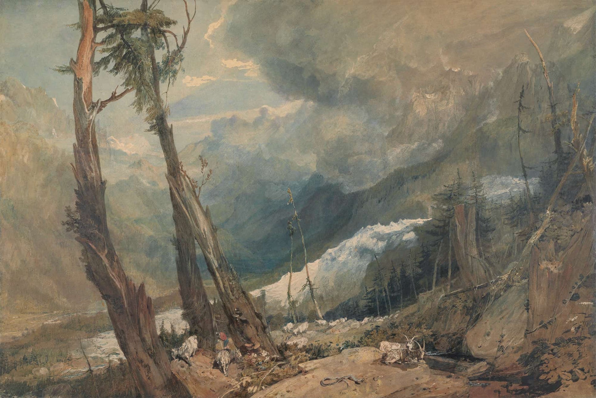 Mer De Glace In The Valley Of Chamouni Switzerland by Joseph Mallord William Turner