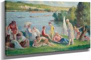 Mericourt Un Dimanche Au Bord De La Seine by Maximilien Luce