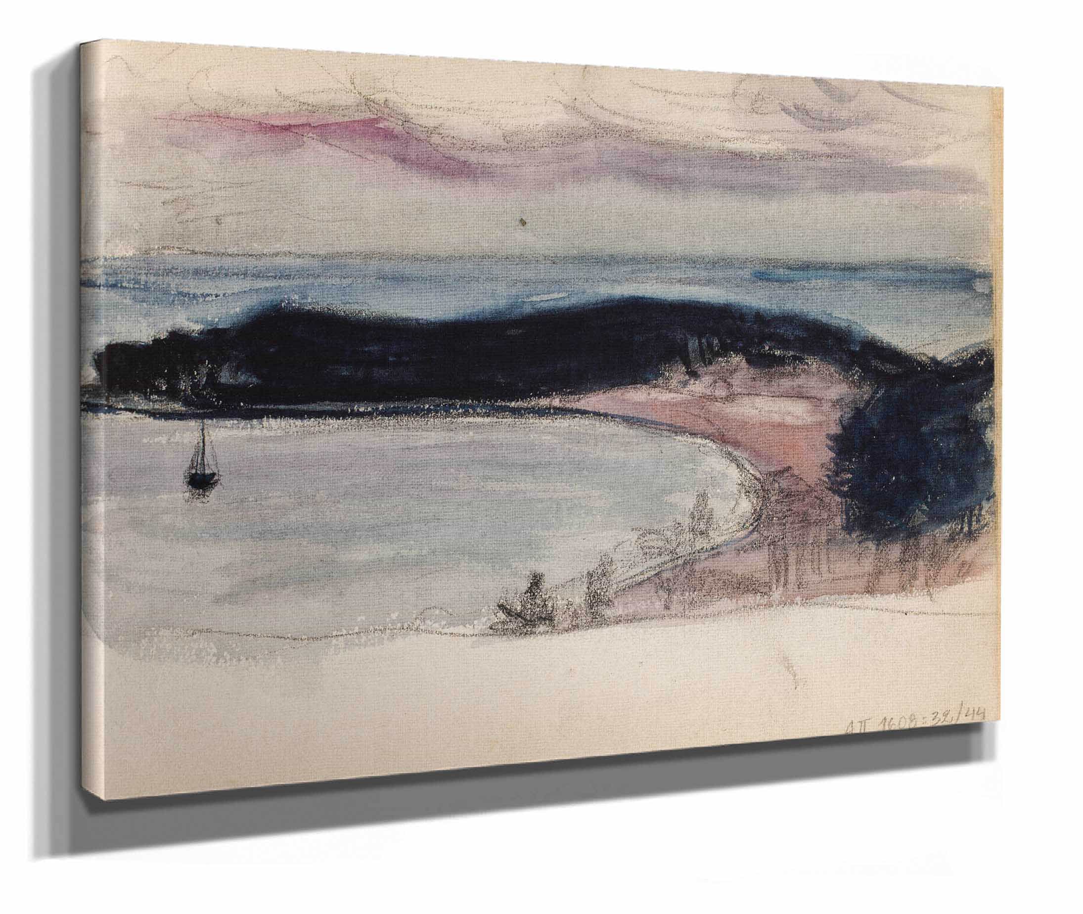Merimaisema Ja Lahden Puokama Luonnos by Magnus Enckell
