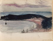 Merimaisema Ja Lahden Puokama Luonnos by Magnus Enckell