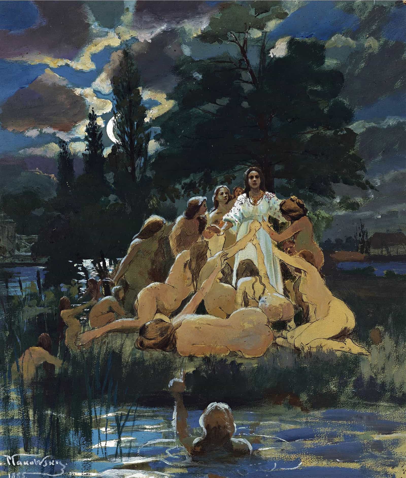 Mermaids by Konstantin Egorovich Makovsky