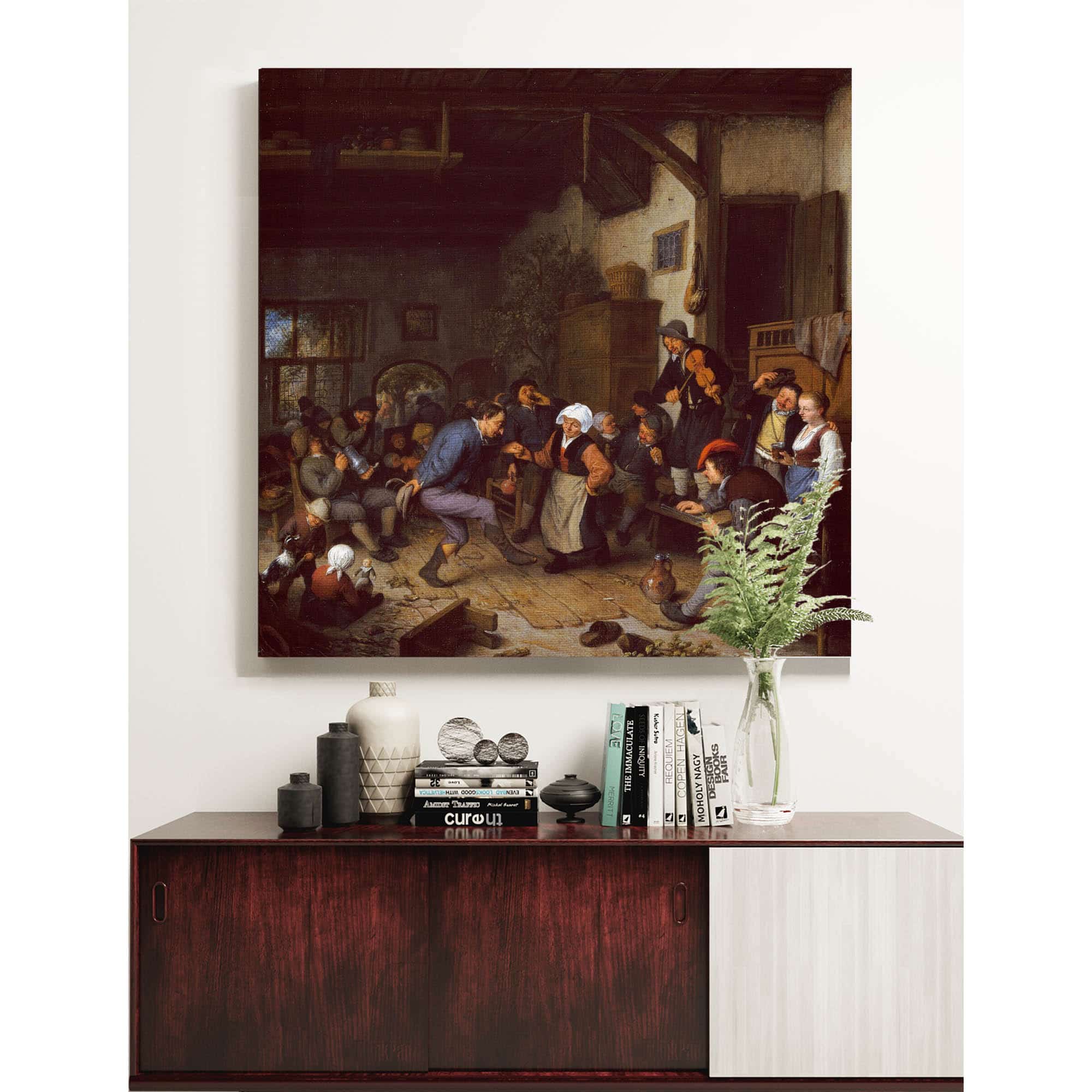 Merrymakers In An Inn by Adriaen Van Ostade