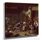 Merrymakers In An Inn by Adriaen Van Ostade
