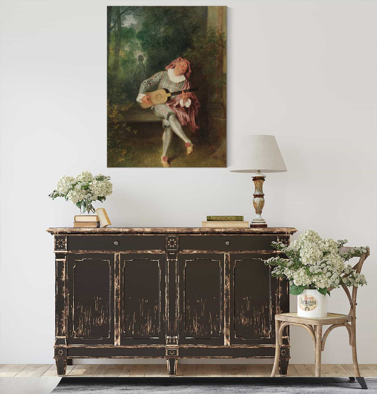 Mezzetin   by Jean Antoine Watteau