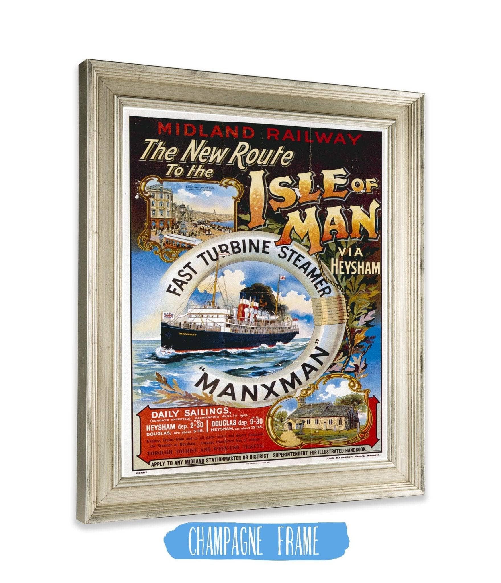 Midland Railway The New Route to The Ilse Of Man