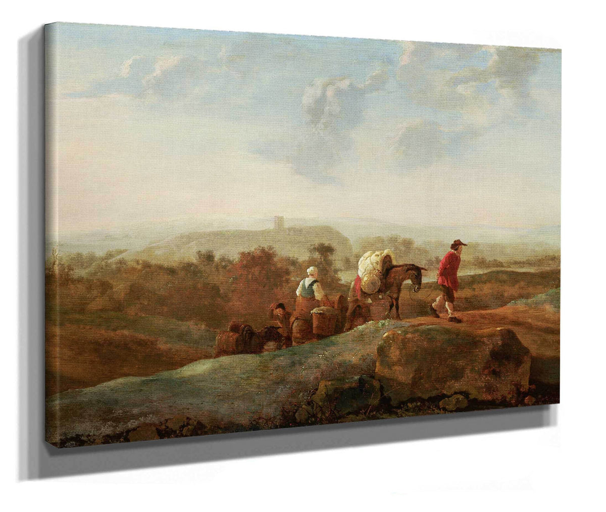 Migrating Peasants In A Southern Landscape by Aelbert Cuyp
