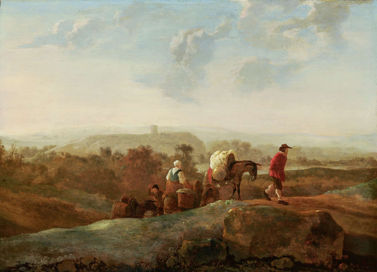 Migrating Peasants In A Southern Landscape by Aelbert Cuyp