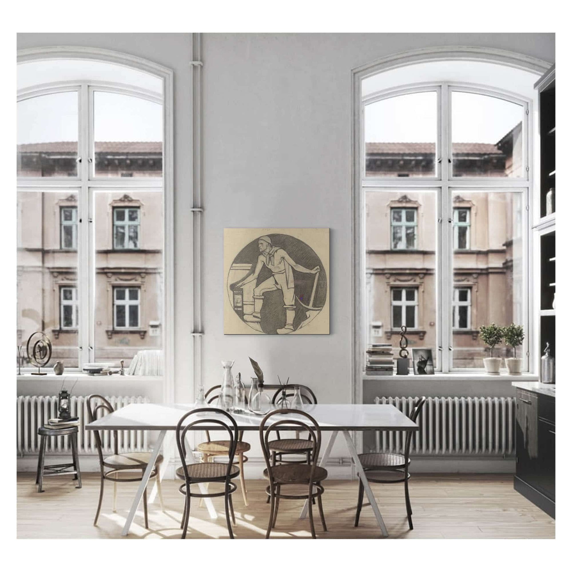 Mijnwerker Met Lamp En Houweel  by Richard Nicolaus Roland Holst