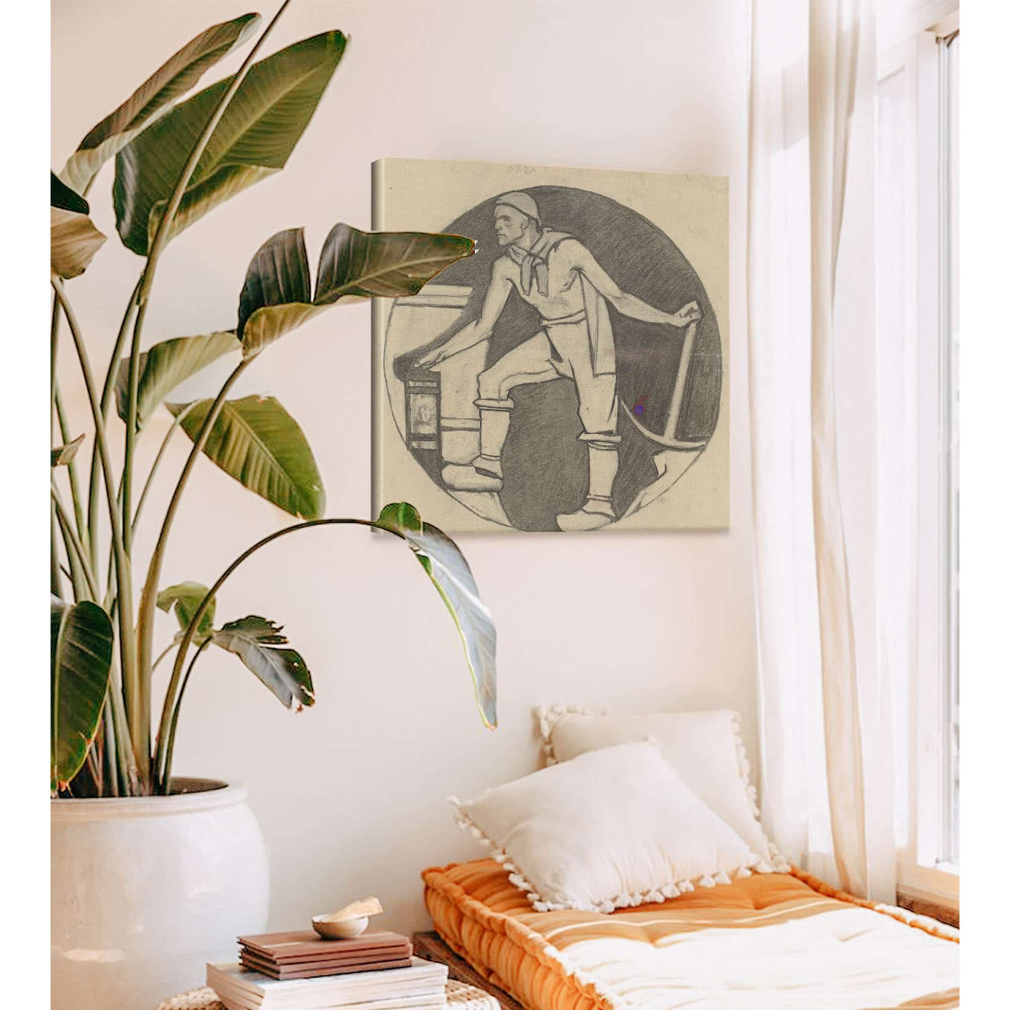 Mijnwerker Met Lamp En Houweel  by Richard Nicolaus Roland Holst