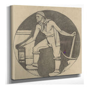Mijnwerker Met Lamp En Houweel  by Richard Nicolaus Roland Holst