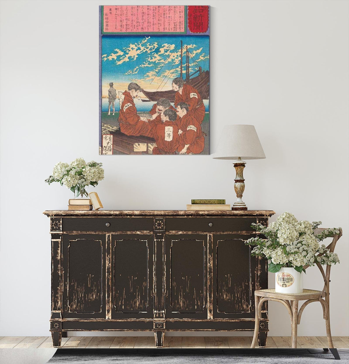 Miki Toyokichi Educating Himself And Fellow Prisoners by Tsukioka Yoshitoshi