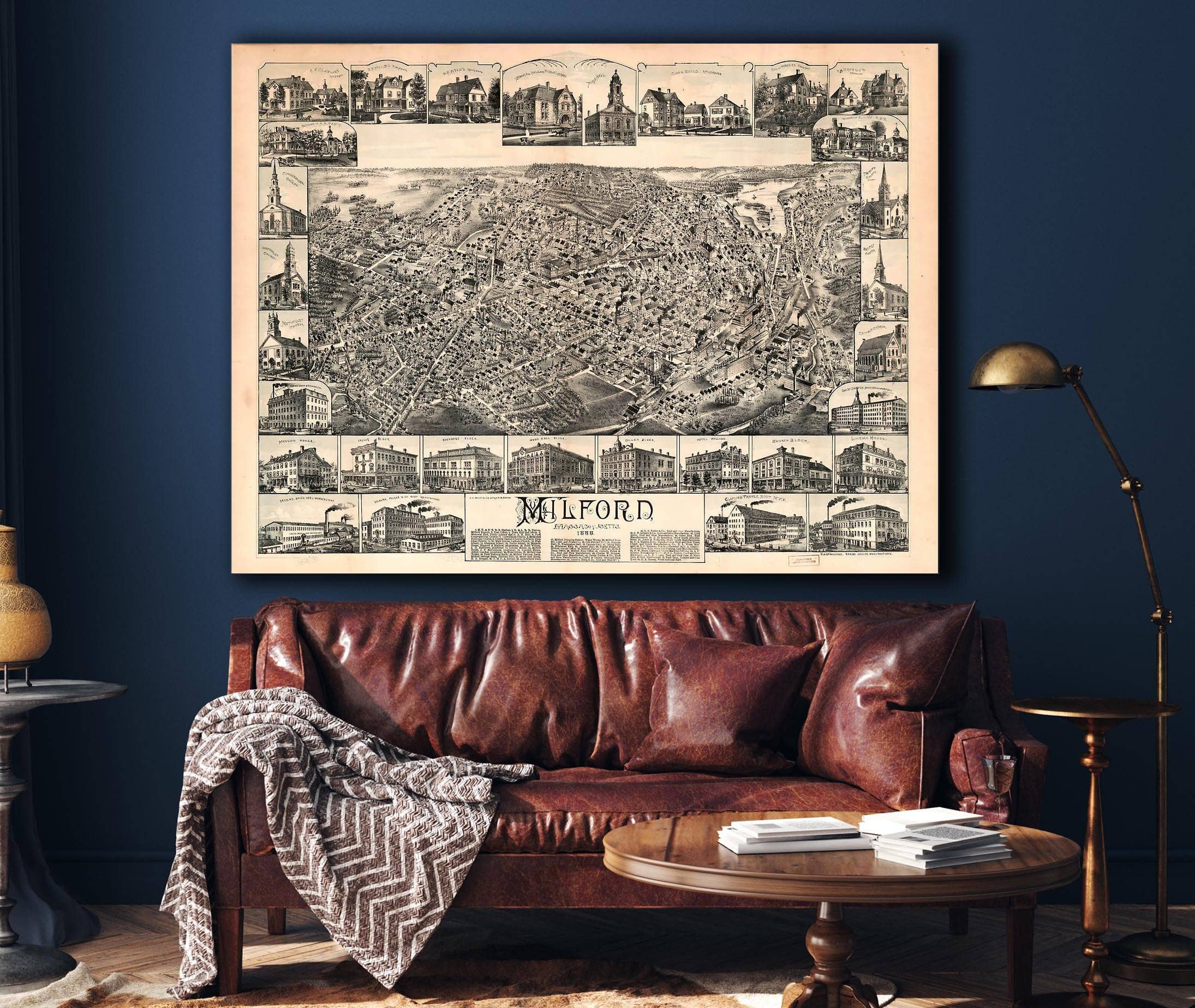 Milford Massachusetts 1888 State of Massachusetts