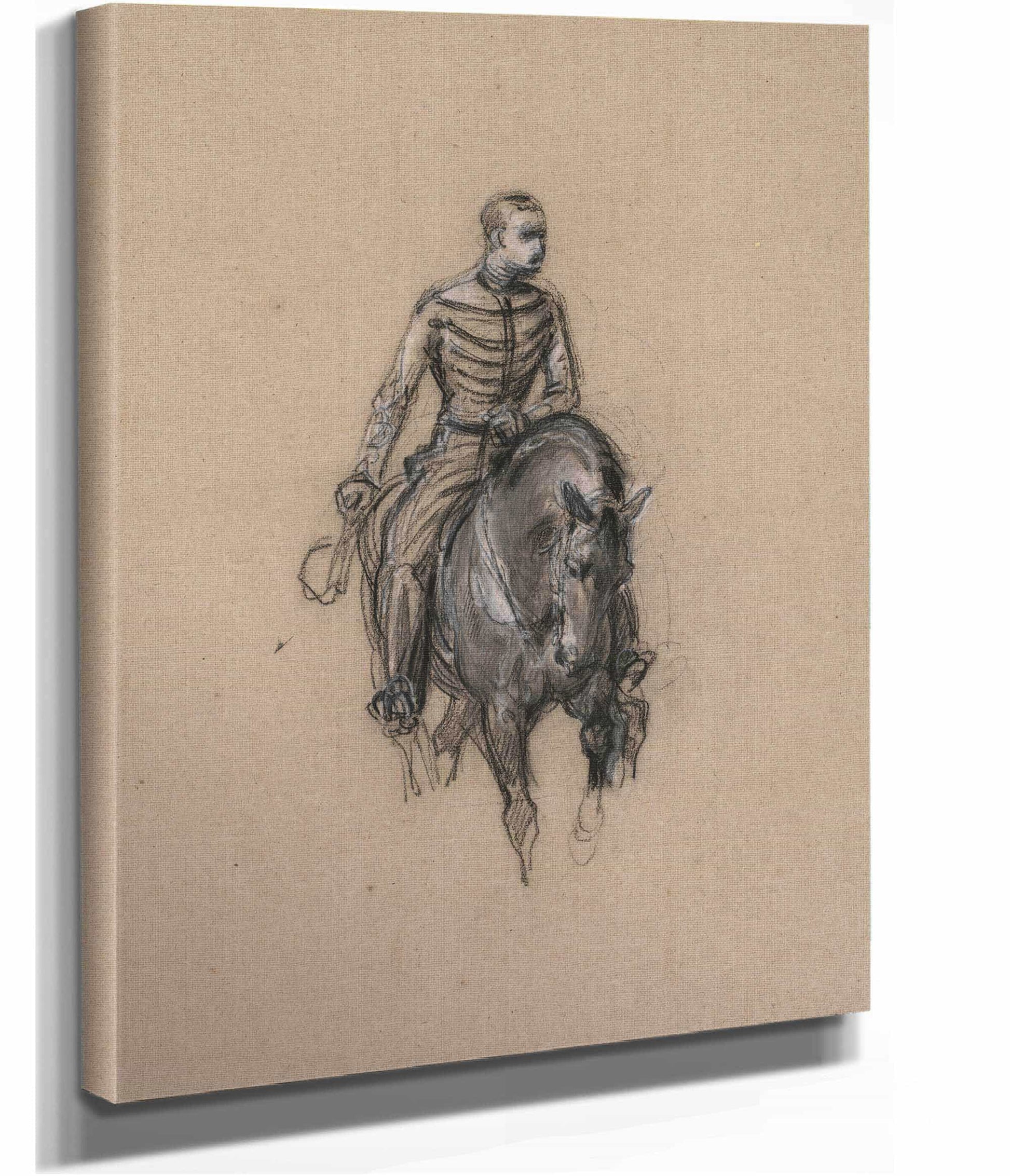 Militaire A Cheval Soldier On Horseback by Isidore Pils