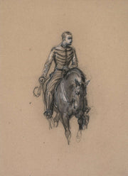 Militaire A Cheval Soldier On Horseback by Isidore Pils