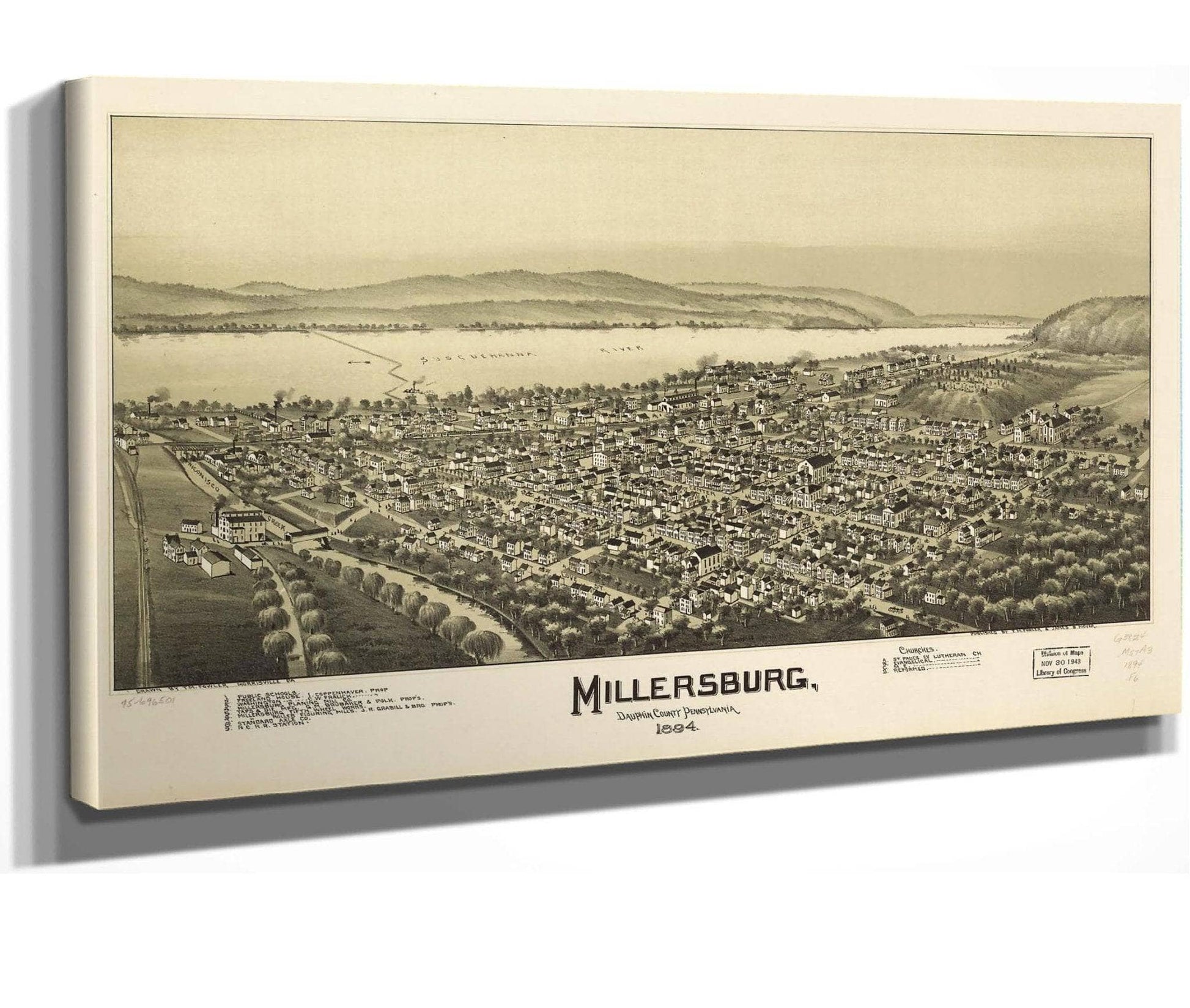Millersburg Dauphin County Pennsylvania 1894  State Of Pennsylvania