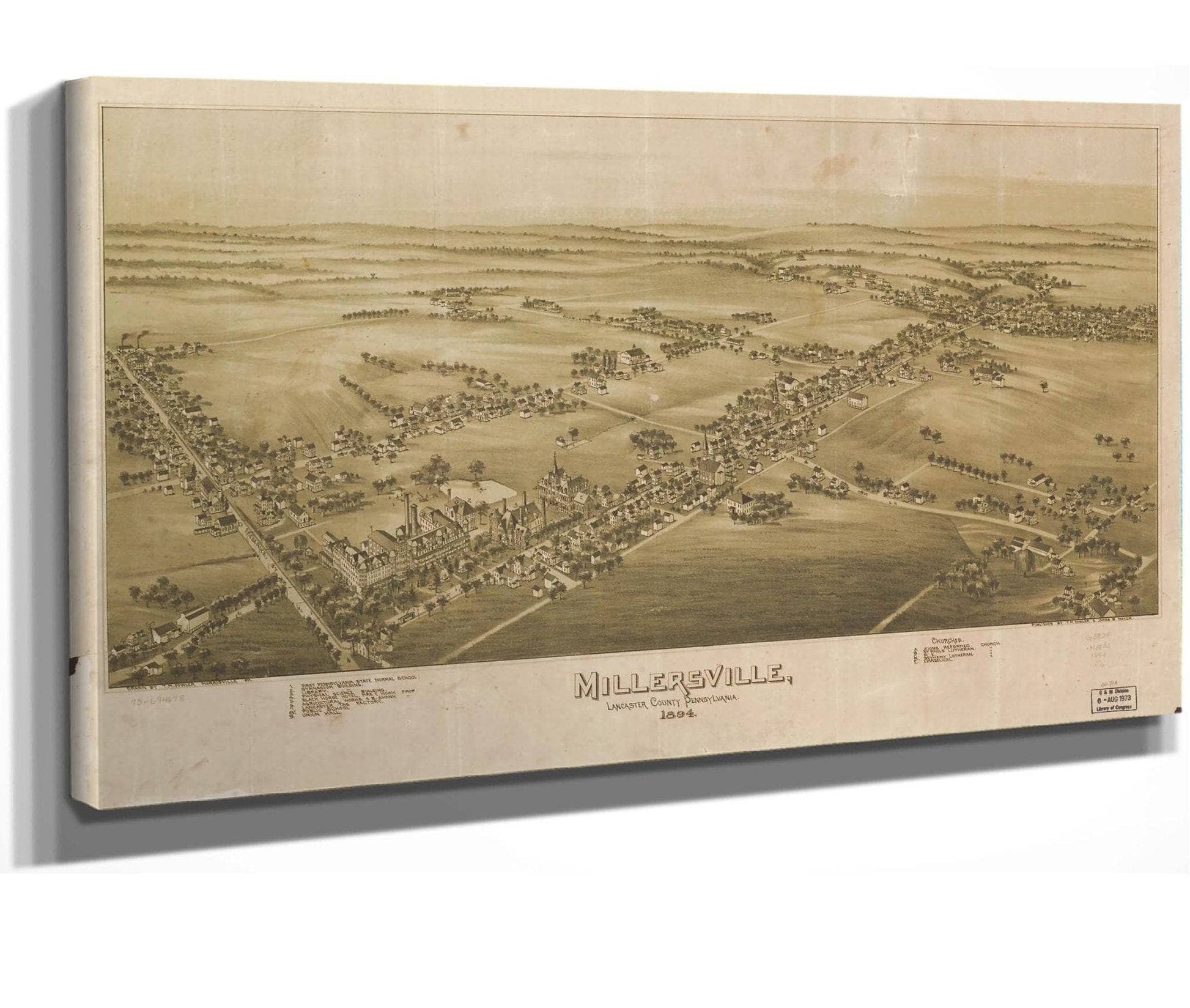 Millersville Lancaster County Pennsylvania 1894  State Of Pennsylvania