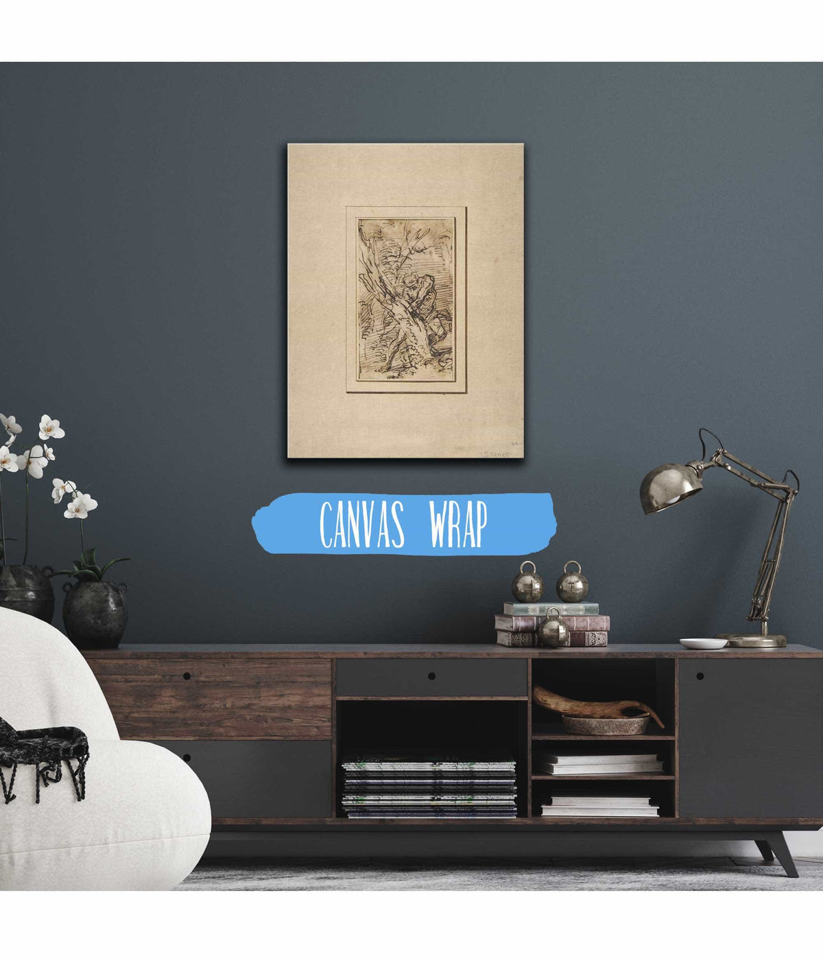 Milo Of Crotona   by Salvator Rosa