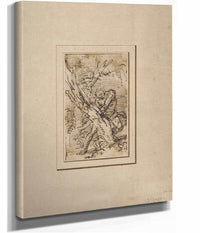 Milo Of Crotona   by Salvator Rosa