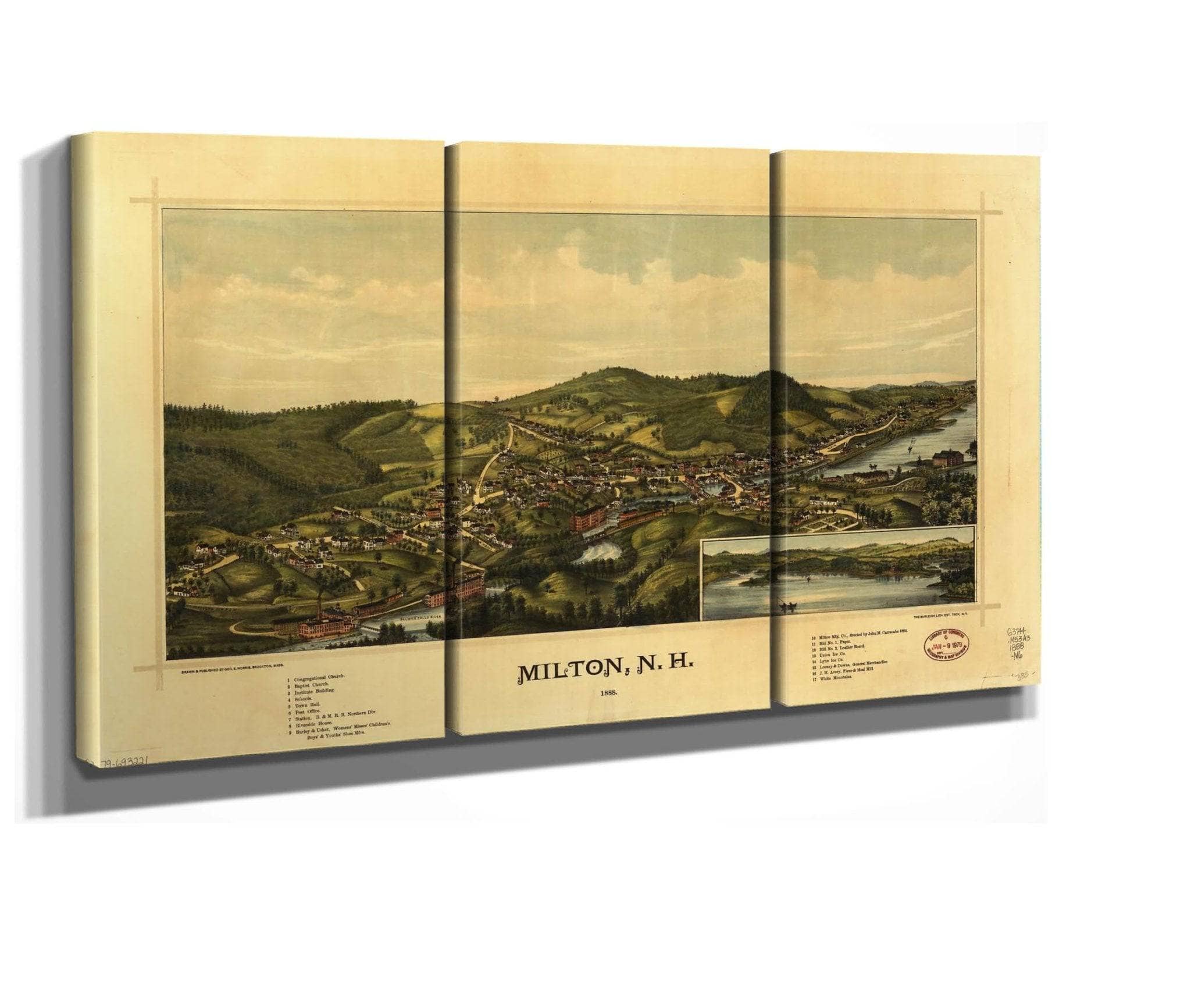 Milton Nh 1888  State Of New Hampshire